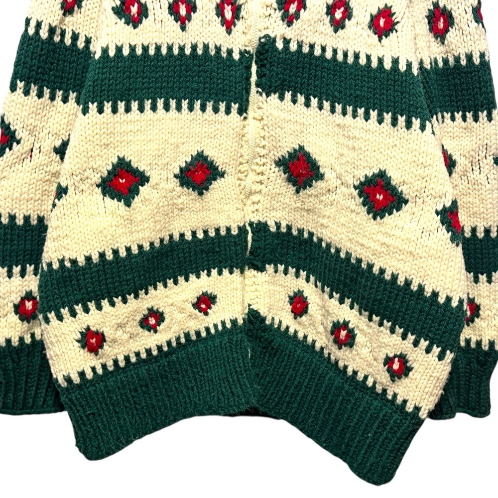 🧶 Vintage Hand Knit Pattern Cardigan size XL - Picture 3 of 4